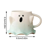 1pc Cartoon Mug With Spoon Cute Ghost Elf Ceramic Cup Coffee Water Milk Juice Cup Novelty Gifts for Friends Lovers Couple Cups