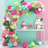 Tropical Hawaiian Balloon Garland Arch Kit Ballon Baby Shower Balloon Birthday Summer Hawaii Flamingo Party Decor Wedding Party