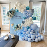 Taooba Color Palette 146pcs Blue white balloon arch set, different sizes balloon birthday,gender,wedding ball bridal shower anniversary decoration