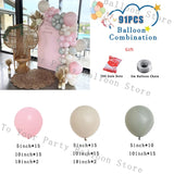 Taooba Color Palette Pink Balloon Garland Kit White Chrome Gold Balloon Arch Baby Shower Birthday Bridal Shower Wedding Party Decoration Latex Globos