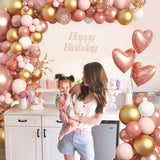 Rose Gold Balloon Garland Arch Kit Birthday Party Decor Foil Latex Ballon Wedding Birthday Party Baby Shower Balllon