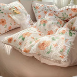 Taooba-Bedding Set Minimalist Rural Style Floral. Selsack Four PIECE Set, Washing Cotton Bed Sheets, Bed Sheets,Covers, Girl