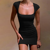 Taooba Stalinic Square Neck Bodycon Dress