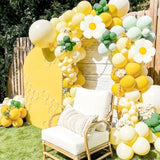 Macaron Daisy Balloon Garland Kit Lemon Yellow Latex Balloon Summer Birthday Wedding Party Decoration Baby Shower Daisy Ballon