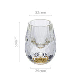 Taooba-Luxury Crystal Glass Vodka Sake Shochu Bar Liqueur Double Bottom Gold Foil Glass Tea Cup High-end Gift Hard Liquor Wine Glasses