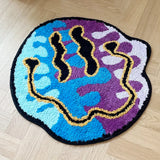 Taooba Christmas Gift LAKEA Tufted Magic Trippy Smiling Face Rug Handmade Carpet Custom Rug for Home Decoration or Gift