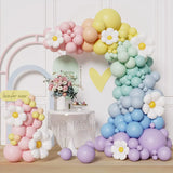 Taooba Color Palette Macaron Rainbow Balloon Garland Arch Kit Girls Pastel Wedding Happy Birthday Party Pink Balloons Baby Shower Decoration Kid Gift