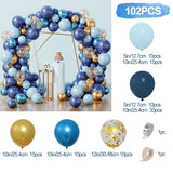 Taooba Color Palette Macaron Blue Balloon Garland Arch Kit Happy Birthday Party Decoration Kids Boy Baby Shower Ballons Wedding Party Supplies