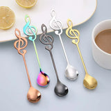 1pc Stainless Steel Coffee Stirring Spoon mini Mug Spoon Teaspoons Music Bar Ice Cream Creative Gift Spoon Kitchen Tableware