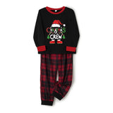 Taooba-2024 Christmas Family Pajama Set Xmas Pjs Cute Printed Top + Plaid Pants, Festive Matching Sleepwear for the Whole Family