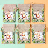 Jungle Animal Candy Bags Drawstring Birthday Party Wedding Decoration Kids Wild One Safari Party Decor Baby Shower Sack Gift Bag