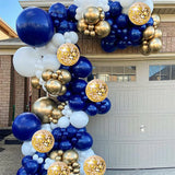 Taooba Color Palette Blue Silver Macaron Balloon Garland Arch Kit Wedding Birthday Party Decoration Confetti Latex Balloons For Girls Baby Shower