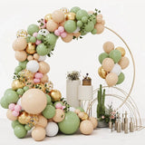 Retro Green Balloon Garland Arch Kit Wedding Birthday Balloons Decoration Party White Balloons For Baby Shower Decor Supplies