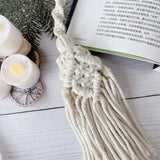 Taooba-Handwoven Macrame Curtain Tie Backs Cotton Rope Tassels Pendant Curtain Strapping  Bohemia Curtain Accesorios Wall Decoration