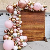 Metal Rose Pink Balloon Garland Arch Kit Boho Sand White Wedding Birthday Party Balloons Gender Reveal Baby Shower Decorations