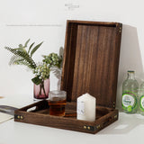 Taooba-Freeship Rectangle Wooden Tea Tray Serving Table Plate Snacks Food Storage Dish for Hotel Home Serving Tea Tray