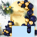 Taooba Color Palette 109pcs navy blue balloon set 5/10/12/18 inches navy blue balloons and navy blue balloon ribbon