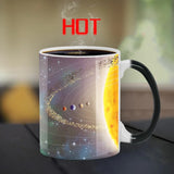 Taooba-1pc Solar System Color Changing Coffee Mug Ceramic Coffee Cup Planets Heat Sensitive Water Cup Summer Winter Drinkware Funny Mug