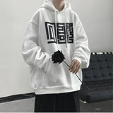 Taooba Sweatshirt for Men Print Hoodies Male Clothes Fleeced Graphic White Hooded Designer Novelty and Warm 90s Vintage New in Funny S