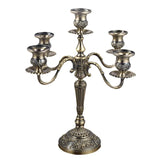 Taooba-Bronze Candelabra Metal 5-arms/3 arms Candle Holders Wedding Decoration Candlesticks Event Candle Stand Table Centerpiece