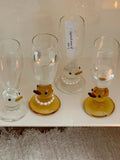 Creative and Cute Animal Wine Glass Water Cup Wearing Necklace Duck Glass Cup Fashion Champagne Cup Glass Cup Drinking Glasses