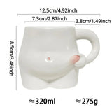 320ml Ceramic Cup Cute Belly Cup Funny Coffee Cup Art Milk Cup Modern Living Room Home Decoration Accessories Creative Mug Gift