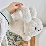 Taooba-Cute Rabbit Tissue Bag Soft Lamb Thread Napkin Holder Tissue Bag Bedroom Kitchen Desktop Storage Napkins