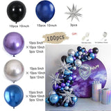 Taooba Color Palette Silver White Sequin Disco Balloon Garland Arch Kit 4D Silver Starburst Foil Balloons for Birthday Party Decorations Supplie