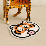 Living Room Carpet Cartoon Home Decoration Fluffy Plush Non-slip Bedroom Rug Cute Tiger Children Crawling Mat 카펫 Tapete Ковры