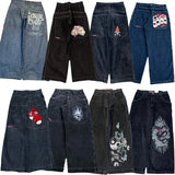 Taooba-JNCO Y2K Baggy Jeans men vintage Embroidered high quality jeans Hip Hop Goth streetwear Harajuku men women Casual wide leg jeans