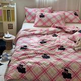 Summer Duvet Quilt Ins Cartoon Girl Heart  Cotton Summer Quilt Cool Blanket With Double Air Conditioning Quilt Washable Soft