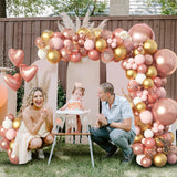 Rose Gold Balloon Garland Arch Kit Birthday Party Decor Foil Latex Ballon Wedding Birthday Party Baby Shower Balllon