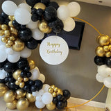 Black Balloon Garland Arch Kit Chrome Gold Latex Black Balloons Wedding Balloons Birthday Party Balloon Decoration Baby Shower