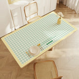 Macaron Color Striped Plaid Table Mat PVC Wipeable No-wash Waterproof and Oil-proof Coffee Table Mat Home Desktop Protection Mat