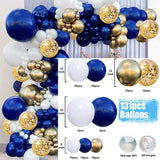 Taooba Color Palette Blue Silver Macaron Balloon Garland Arch Kit Wedding Birthday Party Decoration Confetti Latex Balloons For Girls Baby Shower