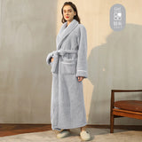 Taooba Christmas gift Autumn Winter Thickened Warm Plus Size Couple Dressing Gown Beauty Salon Health Club's Style Knee-Length Luxury Noble Robe