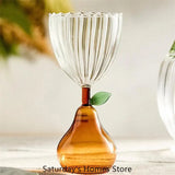 Taooba-Fruit Stem Goblet Glass Cocktail Glass Wine Glass Cup Ice Cream Dessert Glass Drinking Glasses