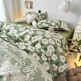 Taooba Ins Nordic Duvet Cover Set 2024 Summer New Twin Queen Size Kids Adult Flat Sheet Pillowcase No Filler Fashion Bed Linens