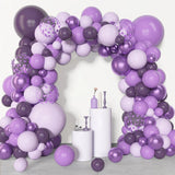 110pcs Purple Balloon Arch White Sand Metal Light Purple Pastel Pale Pinkish Purple Balloon Garland for Wedding Birtday Decor