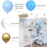 Taooba Color Palette Ice Snow Balloons Garland kit Snowflake Ballon Blue Balloon Princess Boys Birthday Party Baby Shower Decorations Christmas Decor