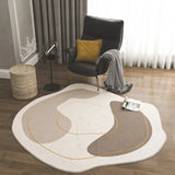 Irregular Shape Round Living Room Carpet Home Decoration Coffee Tables Plush Mat Light Luxury Bedroom Fluffy Rug Ковер Tapis 러그