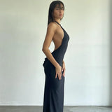 Taooba Dark Temptress Backless Maxi Dress