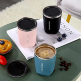 Taooba-1pc 300ML Thermal Mug Beer Cups Stainless Steel Vacuum Flask Insulated Tumbler Cup with Lid Travel Water Bottle Iced Coffee Cup