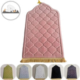 Thicken Flannel Prayer Mat for Muslim Ramadan Non-slip Soft Prayer Mats Worship Carpets Portable Travel Prayer Rugs Decor