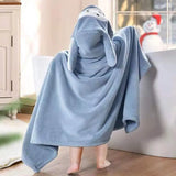 Taooba Thickened Bath Towels Cute Children Newborn Baby Super Soft Absorbent Pure Cotton Hooded Cloak Bath Towel Can Be Worn Blanket