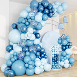 Taooba Color Palette Macaron Blue Balloon Garland Arch Kit Happy Birthday Party Decoration Kids Boy Baby Shower Ballons Wedding Party Supplies