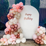 Macaron Pink  Orange Balloons Garland Arch Kit 3D Gold Hollow Butterfly For Birthday Gender Reveal Party Decoration 2023