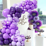 Purple Gold Balloon Garland Arch Kit Birthday Party Decor Girl Baby Shower Latex Ballon Chain Wedding Party Decorations