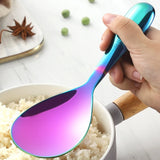 Taooba-Stainless Steel Rice Spoon Large Capacity Rice Paddle Deepen Thicken Soup Spoon Kitchen Cooking Tools Tableware Dropship