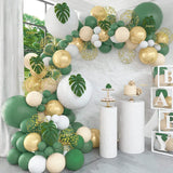 Metal Green Gold Balloon Garland Arch Kit Kids Birthday Wedding Party Matte Black White Latex Balloons Baby Shower Decorations